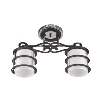 Csillár, RENA 2, LY-3318, 2xE27, fehér, barna, króm