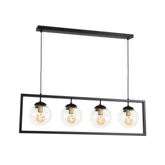 Függesztett csillár, REY SP4, 114000, 4xE27, fekete