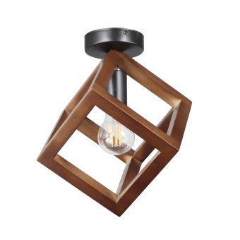 Mennyezeti lámpa, RHOMBUS PL1, KL101051, 1xE27, dió szín