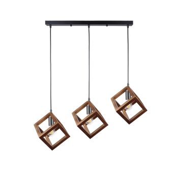 Függesztett csillár, RHOMBUS SP3, KL113015, 3xE27, dió szín