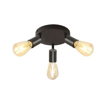Mennyezeti lámpa, RIGHT PL3, KL163007, 3xE27, fekete