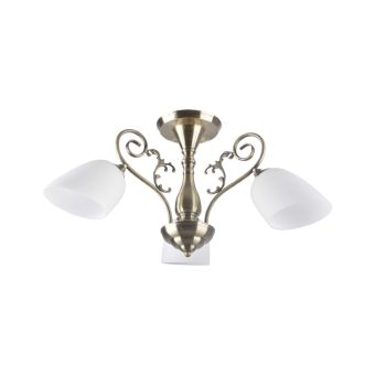 Csillár, ROBYN 3, LY-3275, 3xE27, opálfehér, antikolt bronz