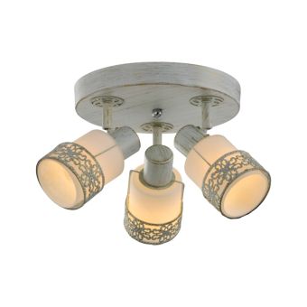 Mennyezeti lámpa, ROMANTIK PL3, KL9140, 3xE14, fehér, arany