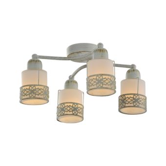 Csillár, ROMANTIK PL4, KL9141, 4xE14, fehér, arany