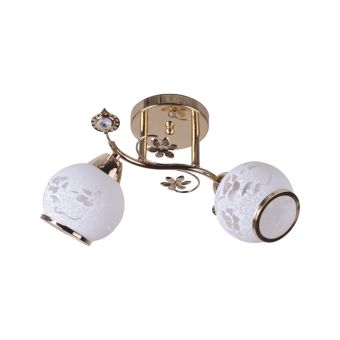 Csillár, ROSA 2, LY-3091, 2xE27, fehér, arany