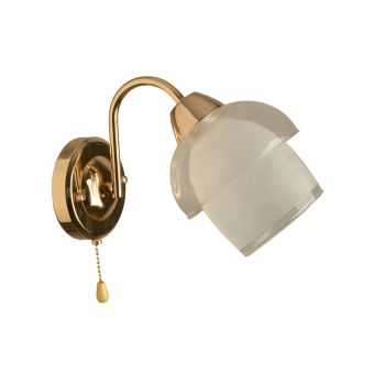 Fali lámpa, ROSY AP1, KL101041, 1xE27, fehér, átlátszó, arany