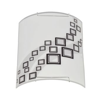 Fali lámpa, RUBIK 275, KL8006, 1xE27, fehér, fekete