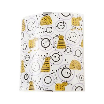 Fali lámpa, RUFFY 260, KL5834, 1xE27, többszínű, fehér