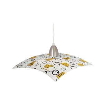 Függesztett csillár, RUFFY 400-S, KL5852, 1xE27, többszínű, fehér