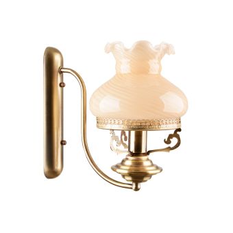 Fali lámpa, RUSSET AP1, KL101013, 1xE27, krémszín, antikolt bronz