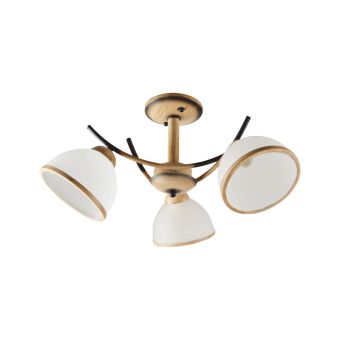 Csillár, RUSTY 3, LY-3411, 3xE27, fehér, natúr