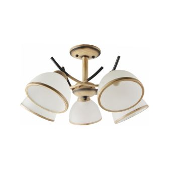 Csillár, RUSTY 5, LY-3412, 5xE27, fehér, natúr