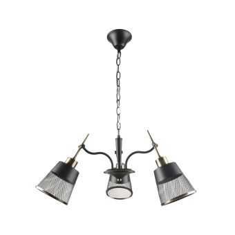 Csillár, SAGA 3, KL6833, 3xE27, fekete, antikolt bronz