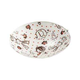 Mennyezeti lámpa, SAMBA D400, KL5835, 2xE27, többszínű, fehér