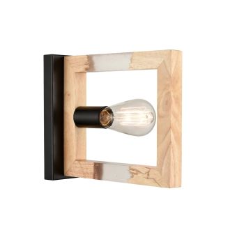 Fali lámpa, SERIES AP1, 101004, 1xE27, fekete, natúr