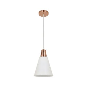 Függesztett csillár, SHADE SP1 ALB, KL6237, 1xE27, fehér, réz