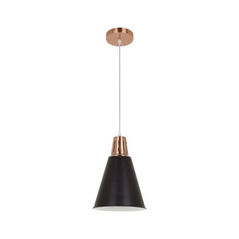 Függesztett csillár, SHADE SP1 NEGRU, KL6236, 1xE27, fekete, réz