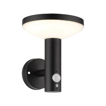 Fali lámpa, napelemes, LED SHINY KL190003, 4,4W, 3000K, fekete