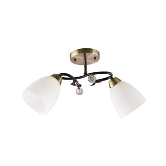 Csillár, SIMPI 2, LY-3488, 2xE27, fehér, fekete, antikolt bronz