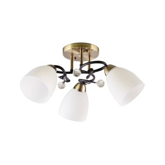 Csillár, SIMPI 3, LY-3489, 3xE27, fehér, fekete, antikolt bronz