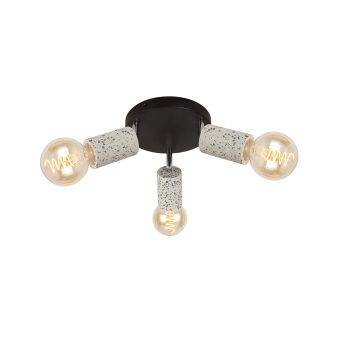 Mennyezeti lámpa, SIMPLY PL3, KL163010, 3xE27, fekete, terazzo