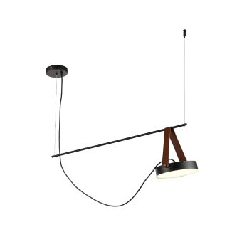 LED Függesztett csillár, SPECTRUM 1, 142031, 21W, 3000K, fekete, barna