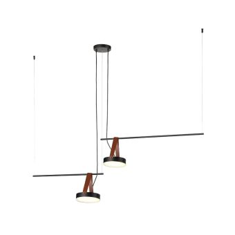 LED Függesztett csillár, SPECTRUM 2, 142032, 42W, 3000K, fekete, barna