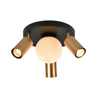 Spotlámpa, Spotlámpa,Y PL4, KL164004, 3xGU10 + 1xE14, sárgaréz, fekete