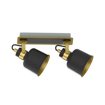 Spotlámpa, SPUTNIK 2, KL6693, 2xE14, fekete, arany