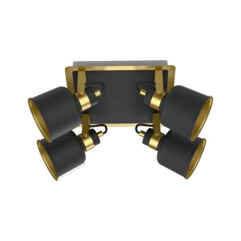 Spotlámpa, SPUTNIK 4, KL6695, 4xE14, fekete, arany