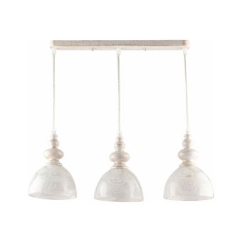 Csillár, SUKI 3, LY-3368, 3xE27, fehér, arany