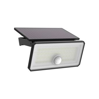 Fali lámpa, napelemes, LED SUNWAVE 1, KL190005, 2,2W, 7000-7500K, fekete