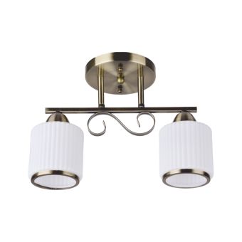 Csillár, TAMUS 2, LY-3089, 2xE27, fehér, antikolt bronz