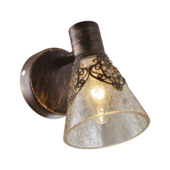 Fali lámpa, TESORO 1, KL6457, 1xE14, chihlimbar, fekete, arany