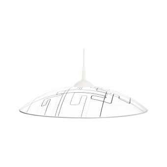 Függesztett csillár, TETRIX PND 40, LY-6073, 1xE27, fehér, fekete