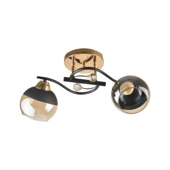 Csillár, THEME 2, LY-3434, 2xE27, borostyánszín, fekete, arany