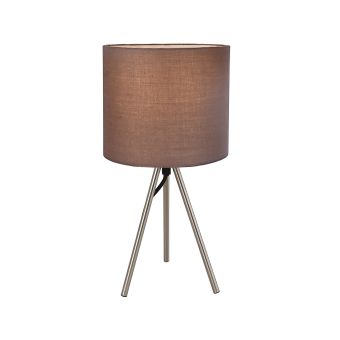 Asztali lámpa, THEO TL1, KL108014, 1xE14, szürke, szatén nikkel