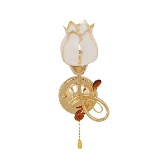 Fali lámpa, TOGO AP1, KL7069, 1xE14, borostyánszín, fehér