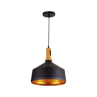 Függesztett csillár, TRENDY SP1 BIG NEGRU, KL6249, 1xE27, fekete, natúr