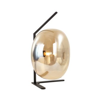 Asztali lámpa, VESTA TL1, 108001, 1xE27, borostyánszín, fekete