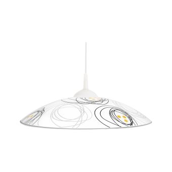 Függesztett csillár, VULCAN PND 30, LY-6084, 1xE27, fehér, többszínű