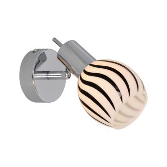 Fali lámpa, WAVE AP1, KL7769, 1xE14, fehér, króm