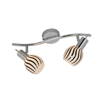 Fali lámpa, WAVE AP2, KL7770, 2xE14, fehér, króm