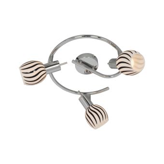 Mennyezeti lámpa, WAVE PL3, KL7771, 3xE14, fehér, króm