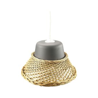 Függesztett csillár, WICKER SP1 GRI, LY-3336, 1xE27, szürke, natúr